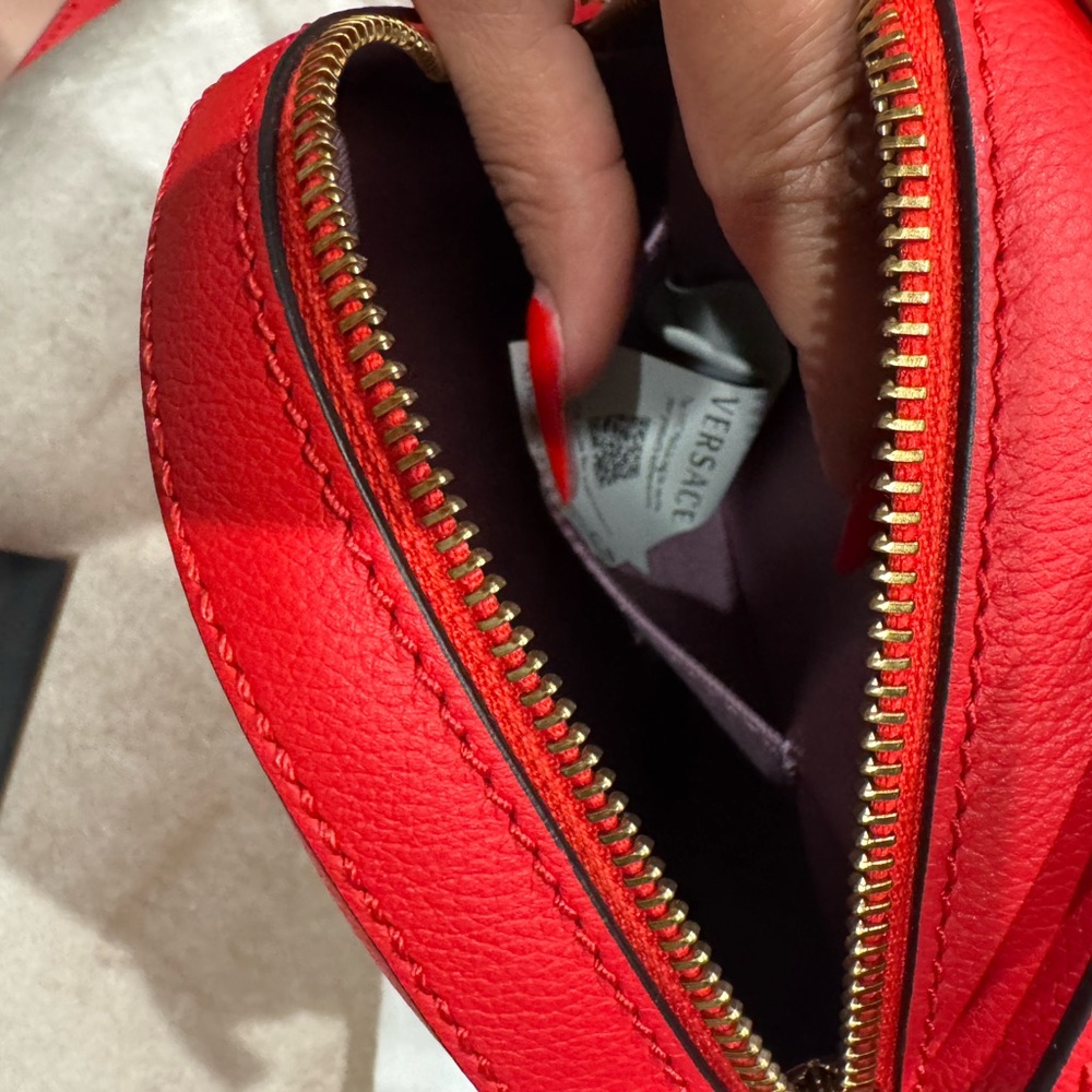 Versace Red Round Crossbody Bag - Picture 4 of 6